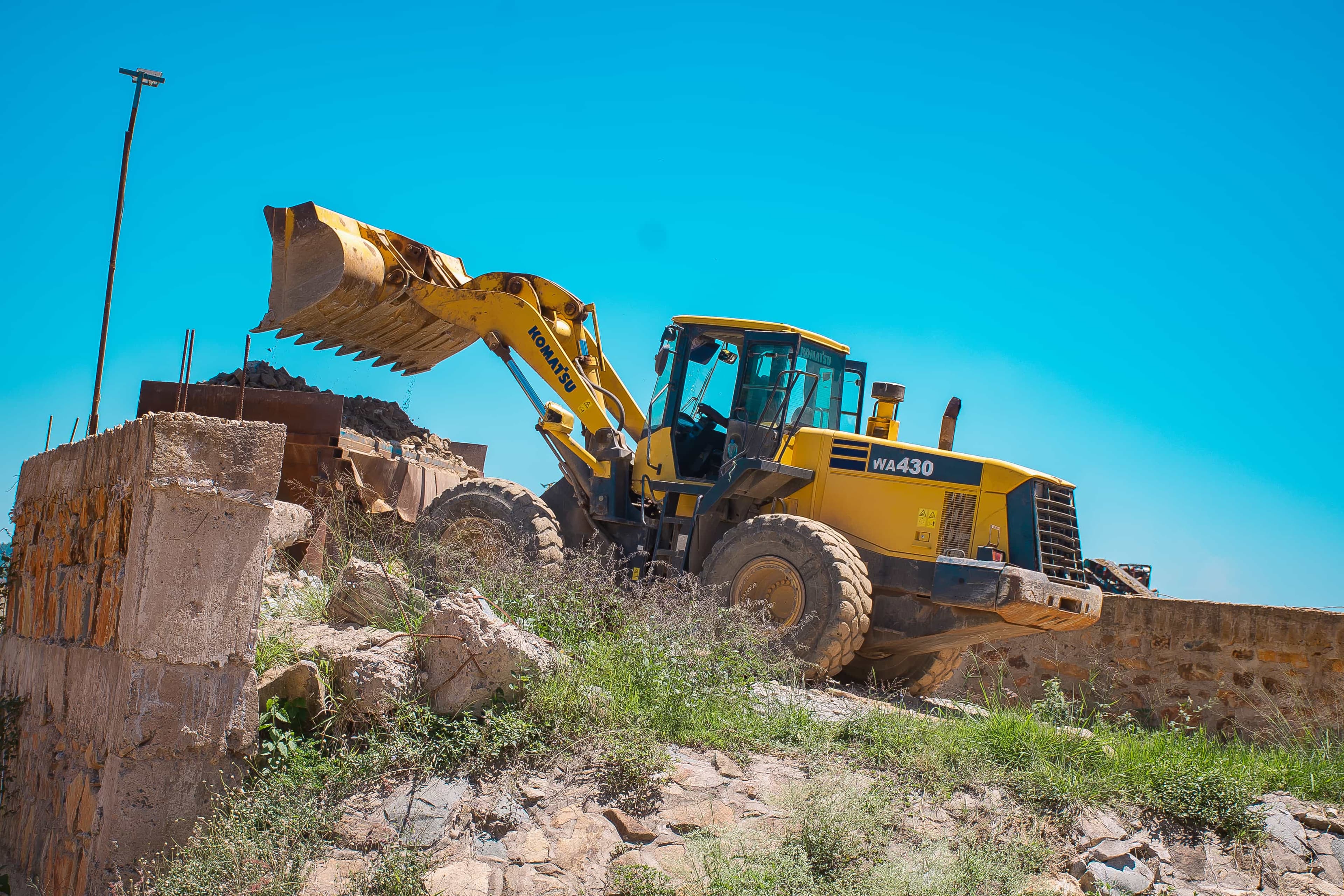 Heavy Machine Dropping Earth